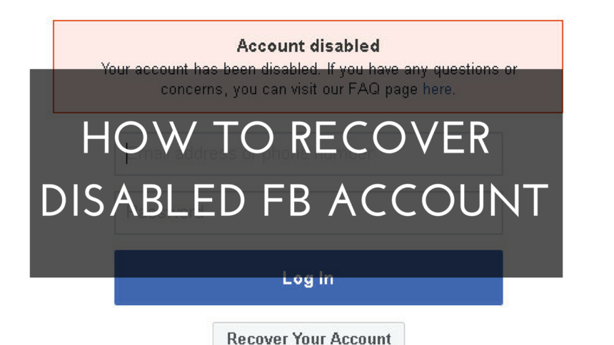 How to Open Disabled Facebook Account? (2 ways)